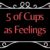 Five of Cups as Feelings in Love & Relationships
