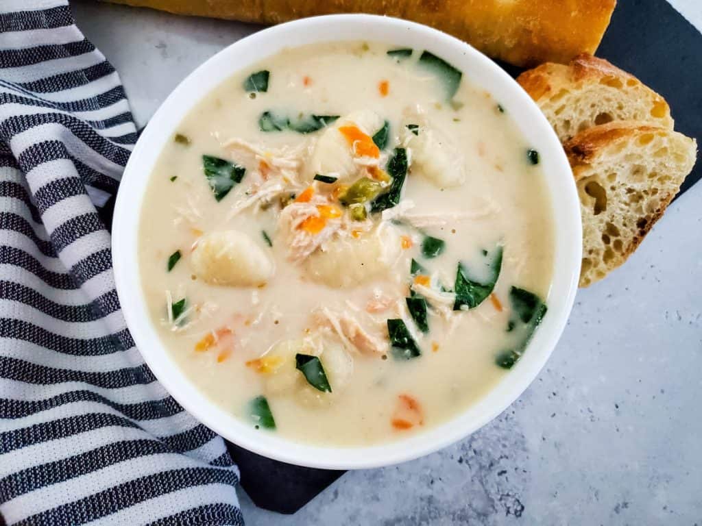 Slow Cooker Creamy Chicken Gnocchi Soup